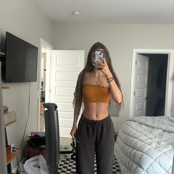 Forever 21 Orange Yellow Tube Top - Picture 1 of 3